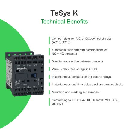 TeSys CA2K - contacteur - 2F+2O - instantané - 10A - 110Vca
