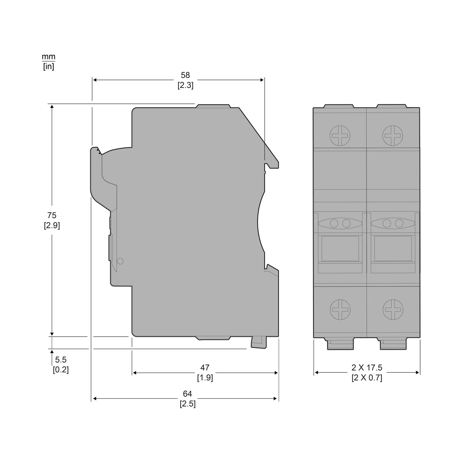 DF101N_1 TeSys - porte-fusible - 1P/N - 32A - pour fusible 10x38mm – Image 1