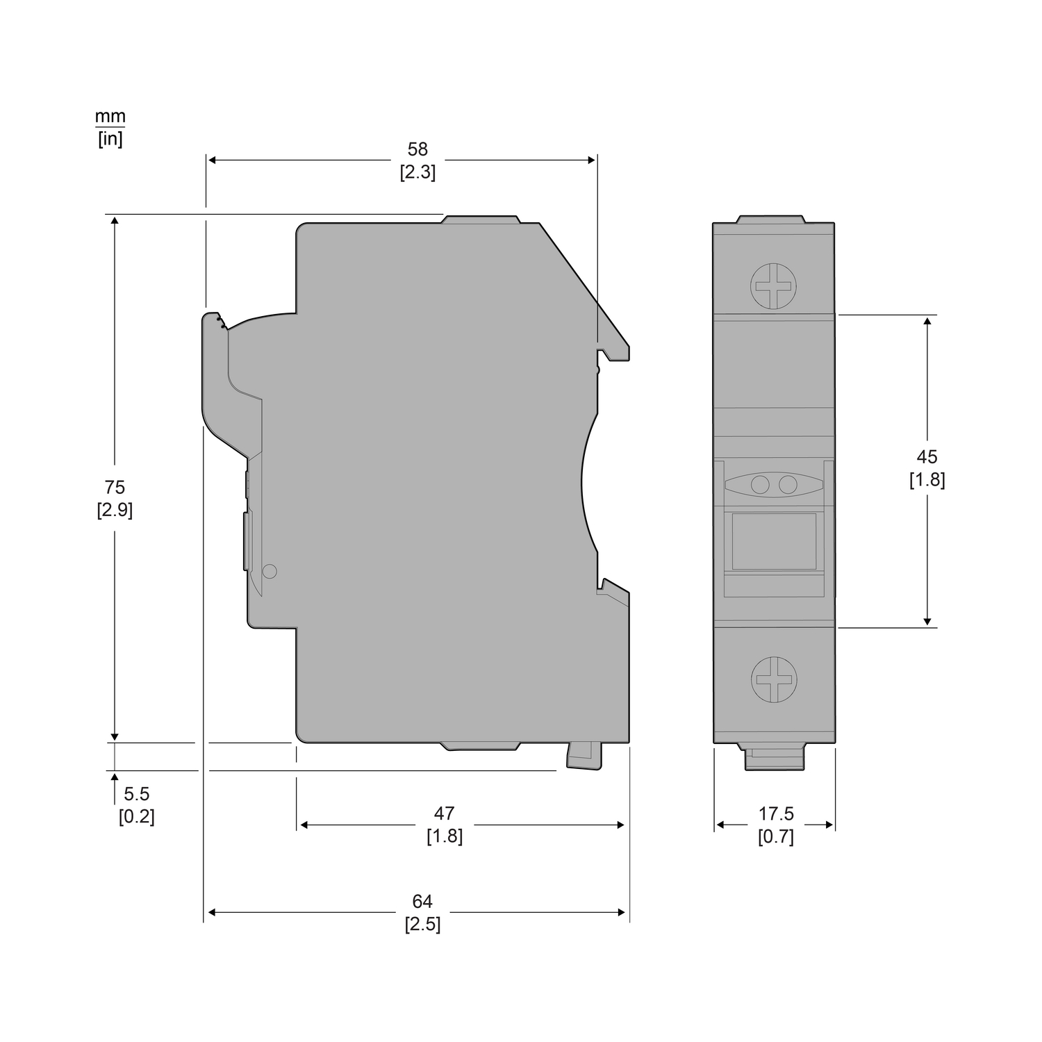DF101_1 TeSys - porte-fusible - 1P - 32A - pour fusible 10x38mm – Image 1