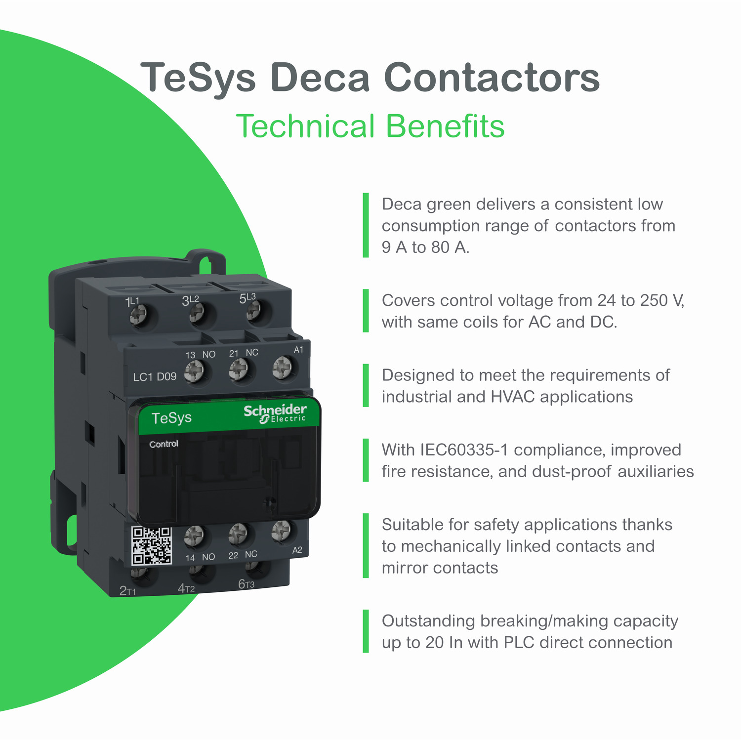 LC1D65AE7_1 TeSys LC1D - contacteur - 3P - AC-3 440V - 65A - bobine 48Vca – Image 1