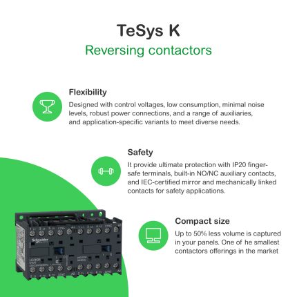 TeSys LC2K - contacteur inverseur - 3P - AC-3 440V - 6A - bobine 115Vca