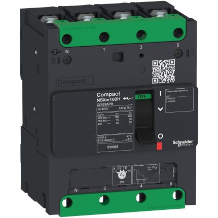 ComPact NSXm - disjoncteur - 16KA - TM100D - 4P4d - cosses