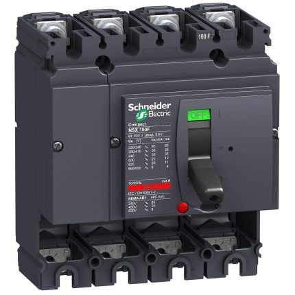 Compact NSX100F - disjoncteur - 100A - 4P - sans déclencheur