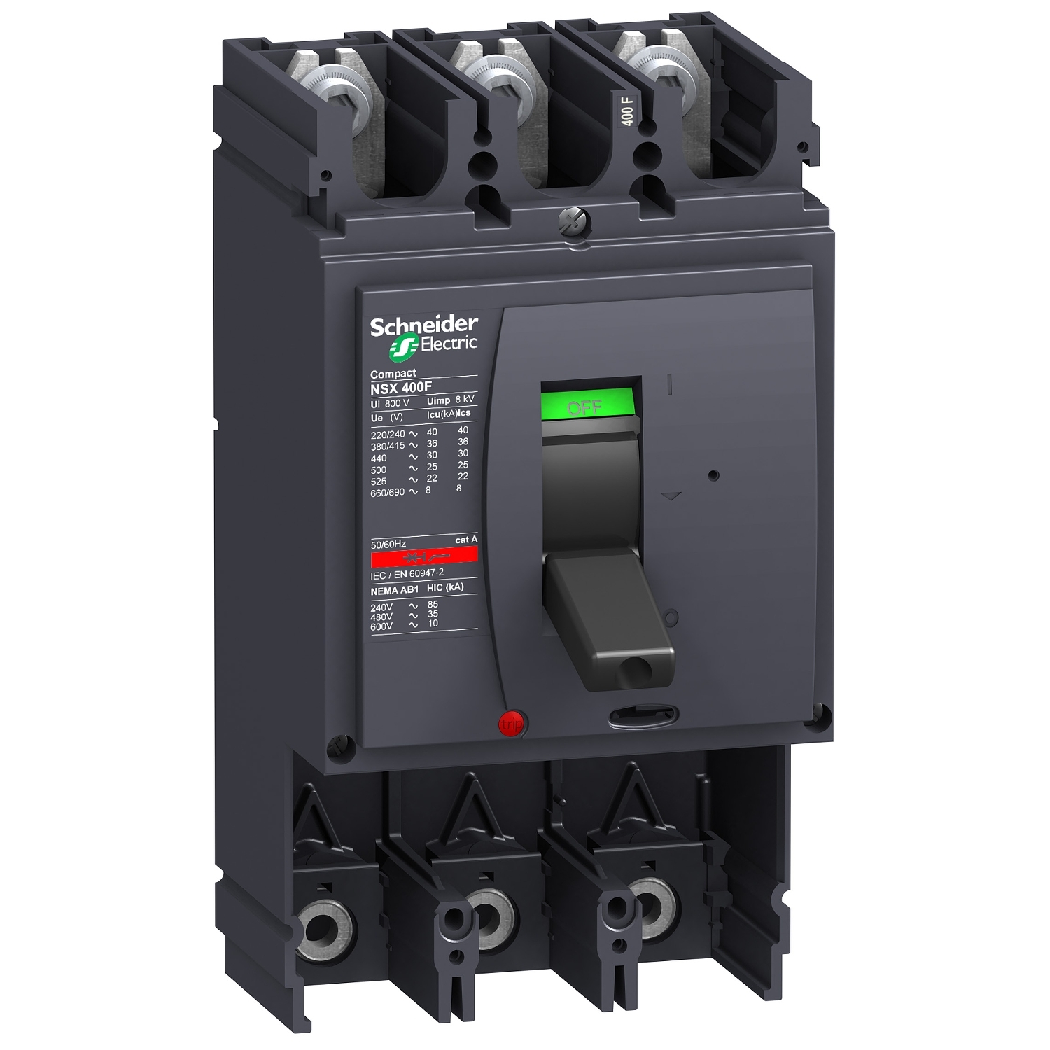 LV432413_1 Compact NSX400F - disjoncteur - 400A - 3P - sans déclencheur – Image 1