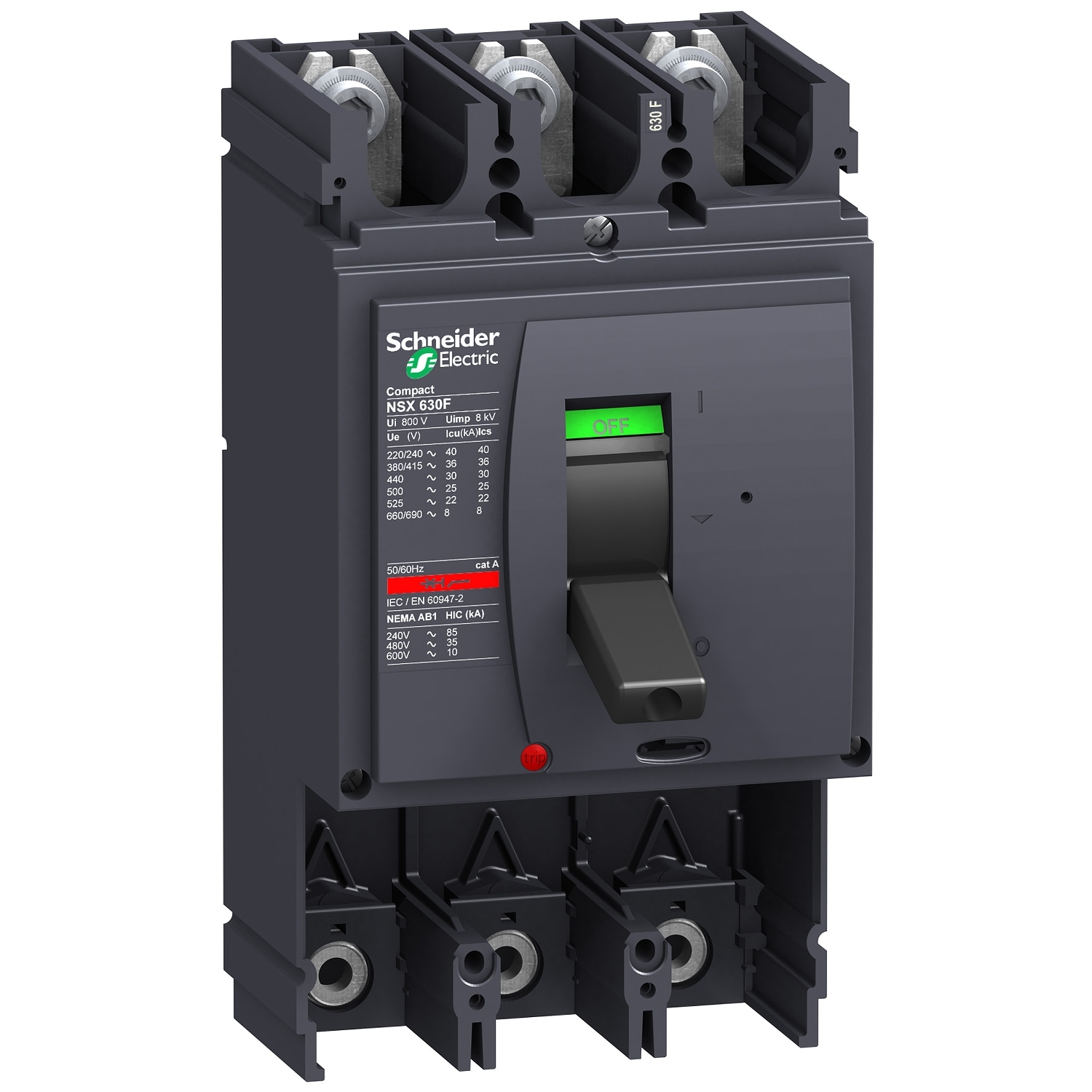 LV432803_1 Compact NSX630N - disjoncteur - 630A - 3P - sans déclencheur – Image 1