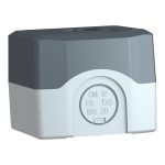 Harmony XAL - boite 1 trou Ø22 - couvercle gris foncé - fond gris clair
