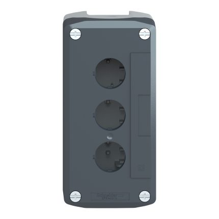 Harmony XAL - boite 3 trous Ø22 - couvercle gris foncé - fond gris clair
