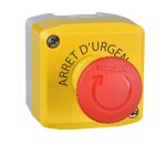 Harmony XAL - boite jaune arrêt urgence rouge - pousser tourner - 1F+1O - Ø40 – Image 10