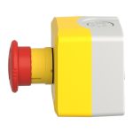 Harmony XAL - boite jaune arrêt urgence rouge - pousser tourner - 1F+1O - Ø40 – Image 5
