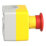 Harmony XAL - boite jaune arrêt urgence rouge - pousser tourner - 1F+1O - Ø40 – Image 7