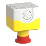 Harmony XAL - boite jaune arrêt urgence rouge - pousser tourner - 1F+1O - Ø40 – Image 8
