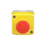 Harmony XAL - boite jaune arrêt urgence rouge - pousser tourner - 1O - Ø40 – Image 6