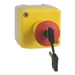 Harmony XAL - boite jaune arrêt urgen rouge - pouss tourn à clé - 1F+1O - Ø40 – Image 10