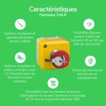 Harmony XAL - boite jaune arrêt urgen rouge - pouss tourn à clé - 1F+1O - Ø40 – Image 4