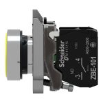 Harmony XB4 - bouton poussoir à impulsion - Ø22 - jaune - 1F - vis étrier – Image 6