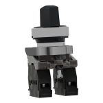Harmony XB4 - bouton tournant manette - Ø22 - 3 pos fix - noir - 2F - vis étrier