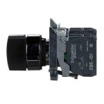 Harmony XB4 - bouton tournant manette - Ø22 - 3 pos fix - noir - 2F - vis étrier – Image 8