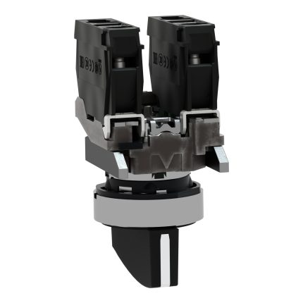 Harmony XB4 - bouton tournant à crosse - Ø22 - 3 pos fix - noir - 2F - vis étr