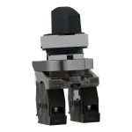 Harmony XB4 - bouton tournant à crosse - Ø22 - 3 pos fix - noir - 2F - vis étr – Image 5