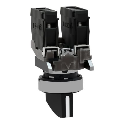 Harmony XB4 - bouton tournant à crosse - Ø22 - 3 pos rap C - noir - 2F - vis étr