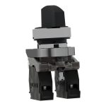 Harmony XB4 - bouton tournant à crosse - Ø22 - 3 pos rap C - noir - 2F - vis étr – Image 5