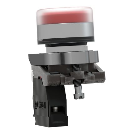 Harmony XB4 - bouton poussoir à impulsion - Ø22 - capuchonné - rouge - 1O - vis