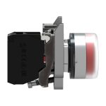 Harmony XB4 - bouton poussoir à impulsion - Ø22 - capuchonné - rouge - 1O - vis – Image 7