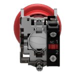 Harmony XB4 - bouton arrêt urgence - Ø40 - à clé 455 - rouge - 1O - vis