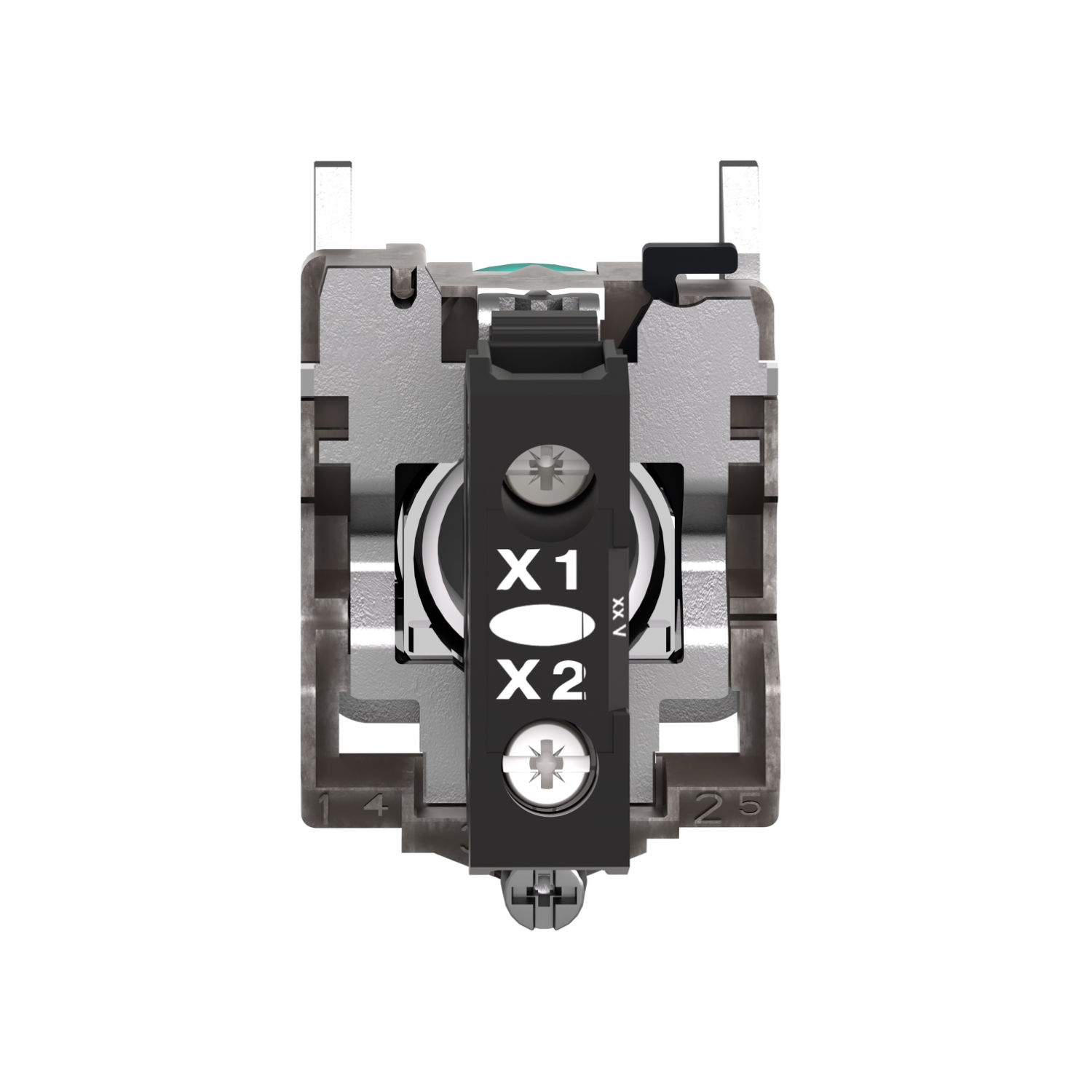 XB4BV63_1 Harmony XB4 - voyant lumineux BA9s - Ø22 - vert - direct 250V max - vis étrier – Image 1