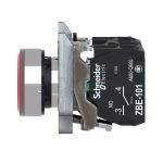 Harmony XB4 - poussoir lumineux LED - 1F+1O - rouge - Ø22 - 24VACDC – Image 10