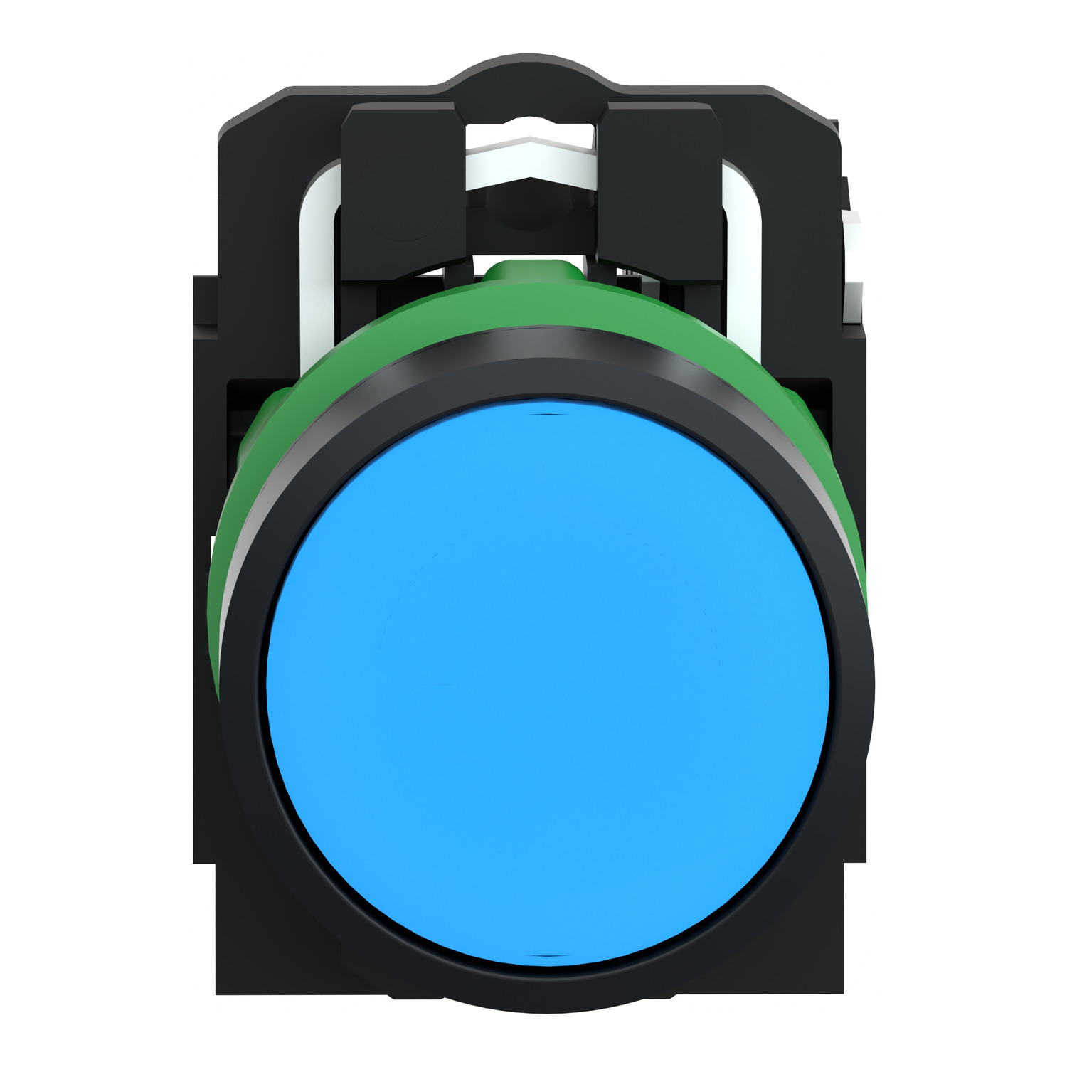 XB5AA61_1 Harmony XB5 - bouton poussoir à impulsion - Ø22 - bleu - 1F - vis étrier – Image 1