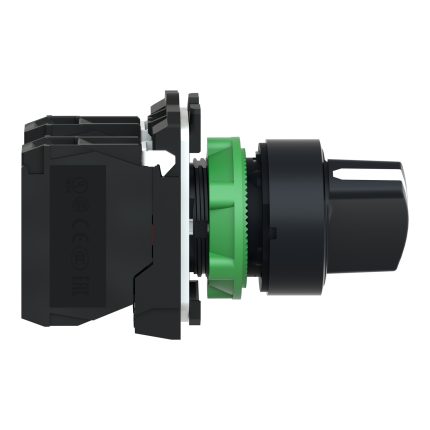 Harmony XB5 - bouton tournant manette - Ø22 - 2 pos fix - noir - 1O+1F - vis étr
