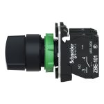 Harmony XB5 - bouton tournant manette - Ø22 - 2 pos fix - noir - 1O+1F - vis étr – Image 8
