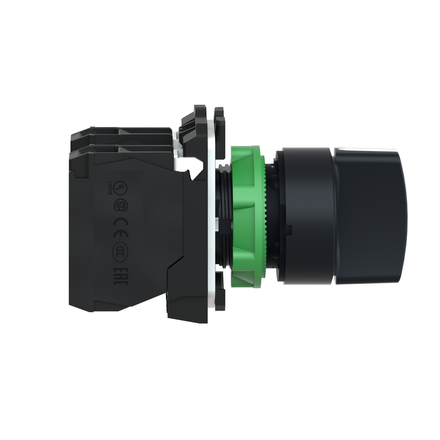 XB5AD33_1 Harmony XB5 - bouton tournant manette - Ø22 - 3 pos fix - noir - 2F - vis étrier – Image 1