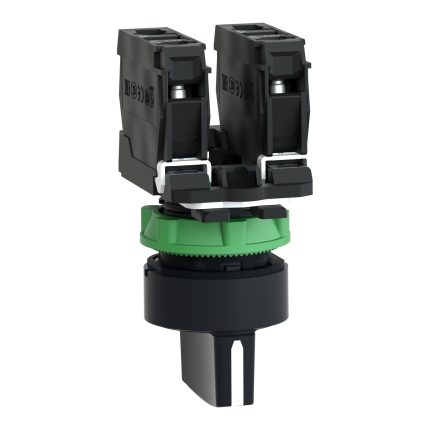 Harmony XB5 - bouton tournant à manette - Ø22 - 3 pos rap C - noir - 2F - vis