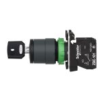 Harmony XB5 - bouton à clé 455 - Ø22 - 2 pos fix - retr GD - 1F - vis étrier