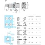 Harmony XB5 - bouton à clé 455 - Ø22 - 2 pos fix - retr GD - 1F - vis étrier – Image 2