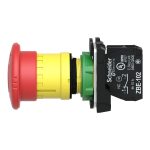 Harmony XB5 - bouton arrêt urgence - Ø40 - pousser tourner - rouge - 1O - vis