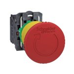 Harmony XB5 - bouton arrêt urgence - Ø40 - pousser tourner - rouge - 1O+1F - vis – Image 6