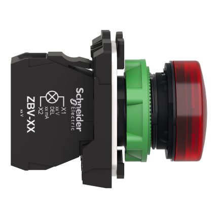 Harmony XB5 - voyant lumineux BA9s - Ø22 - rouge - direct 250V max - vis étrier