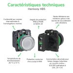 Harmony XB5 - voyant lumineux DEL - Ø22 - rouge - 24V - vis étrier – Image 4
