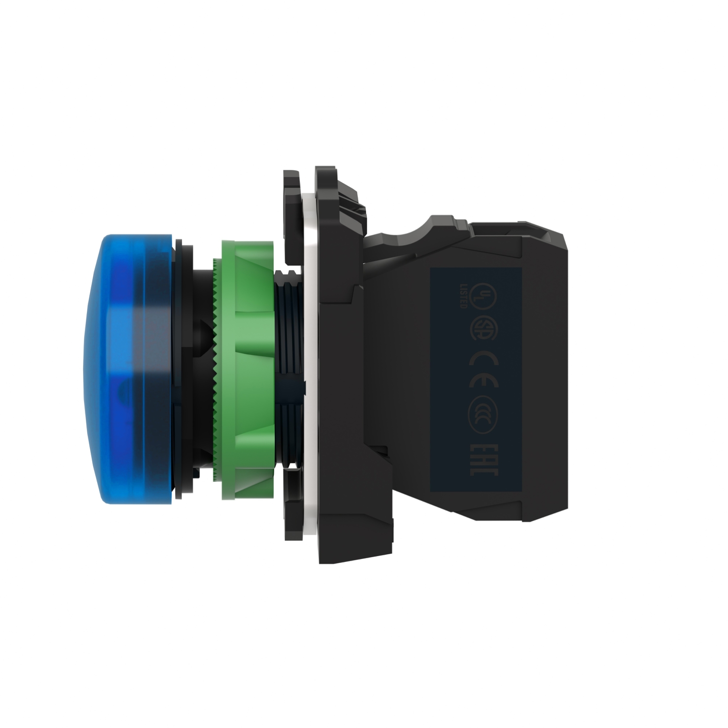 XB5AVM6_1 Harmony XB5 - voyant lumineux DEL - Ø22 - bleu - 230V - vis étrier – Image 1
