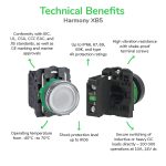 Harmony bt-pous lumineux vert Ø22 - impulsion - 24V - 1O+1F – Image 7