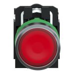 Harmony bt-pous lumineux rouge Ø22 - impulsion - <=250 V - 1O+1F