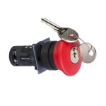 Harmony Coupure d'urgence rouge Ø22 coup-de-poing Ø 40 déverrouillage par clé – Image 3
