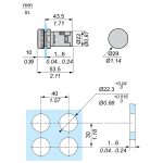 Harmony voyant rond - Ø22 - vert - LED intégrée - 230V – Image 2