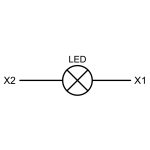 Harmony voyant rond - Ø22 - jaune - LED intégrée - 24V – Image 3