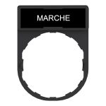 Harmony - porte-étiquette 30x40 + étiquette 'MARCHE' 8x27 - blanc/noir – Image 4