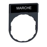 Harmony - porte-étiquette 30x40 + étiquette 'MARCHE' 8x27 - blanc/noir – Image 7
