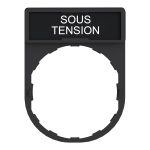 Harmony - porte-étiquette 30x40 + étiquette 'SOUS TENSION' 8x27 - blanc/noir – Image 5